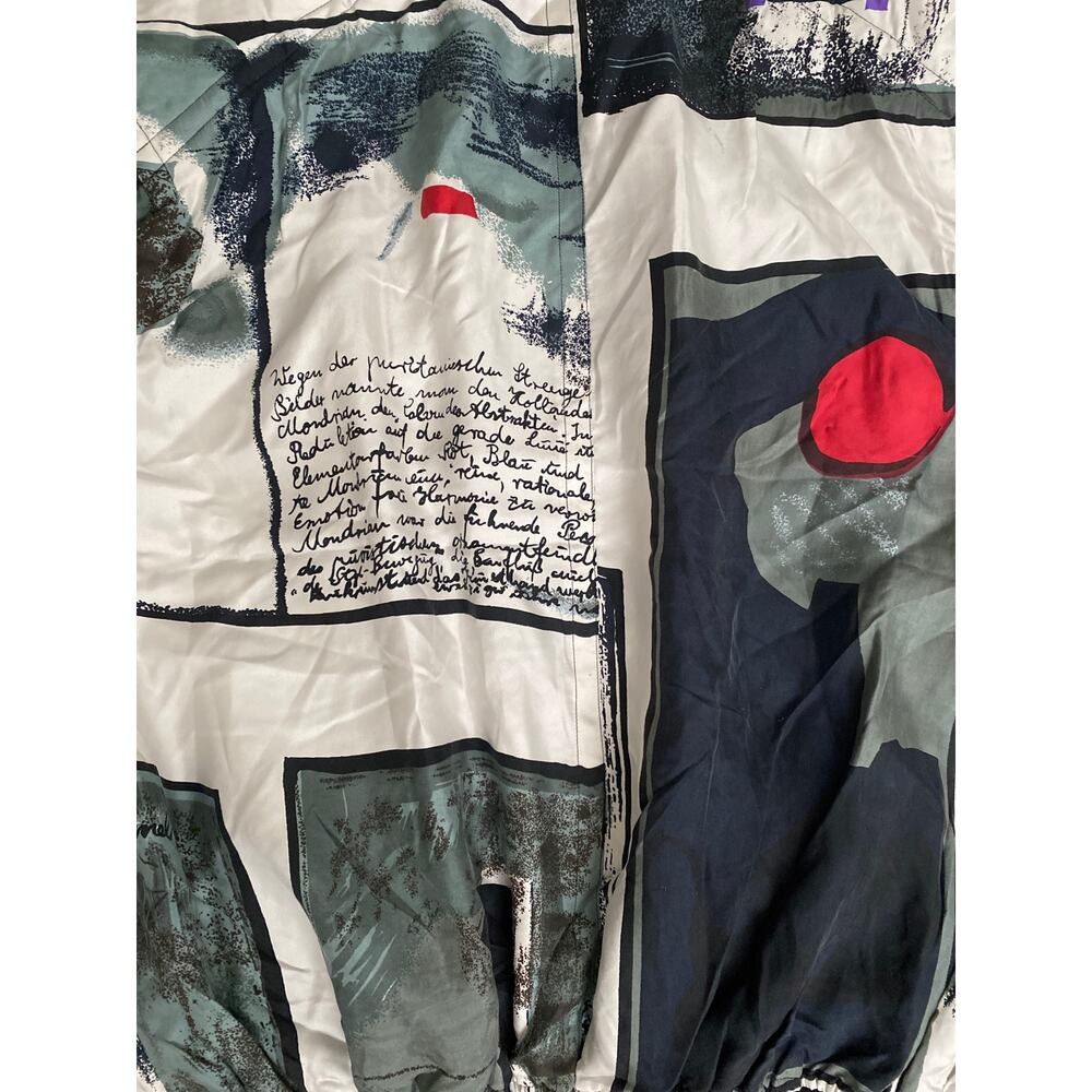 NWOT GOOUCH Bomber Jacket Silk Pop Art 80' 90' Abstract M Men's - Picture 3 of 6